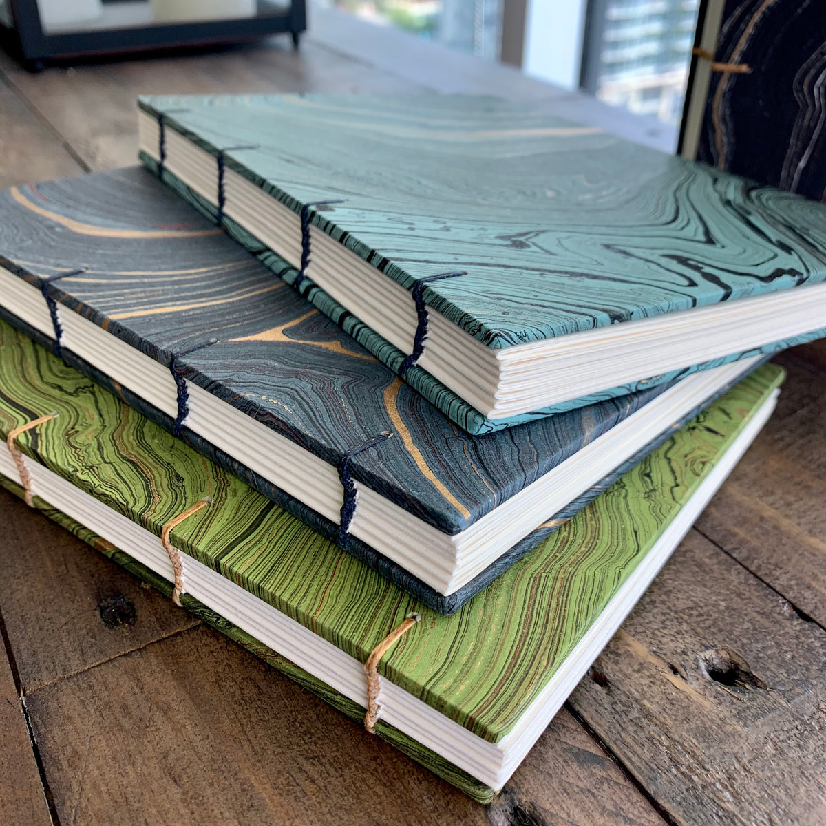 Customizable Coptic Stitch Journal | Marble Covers