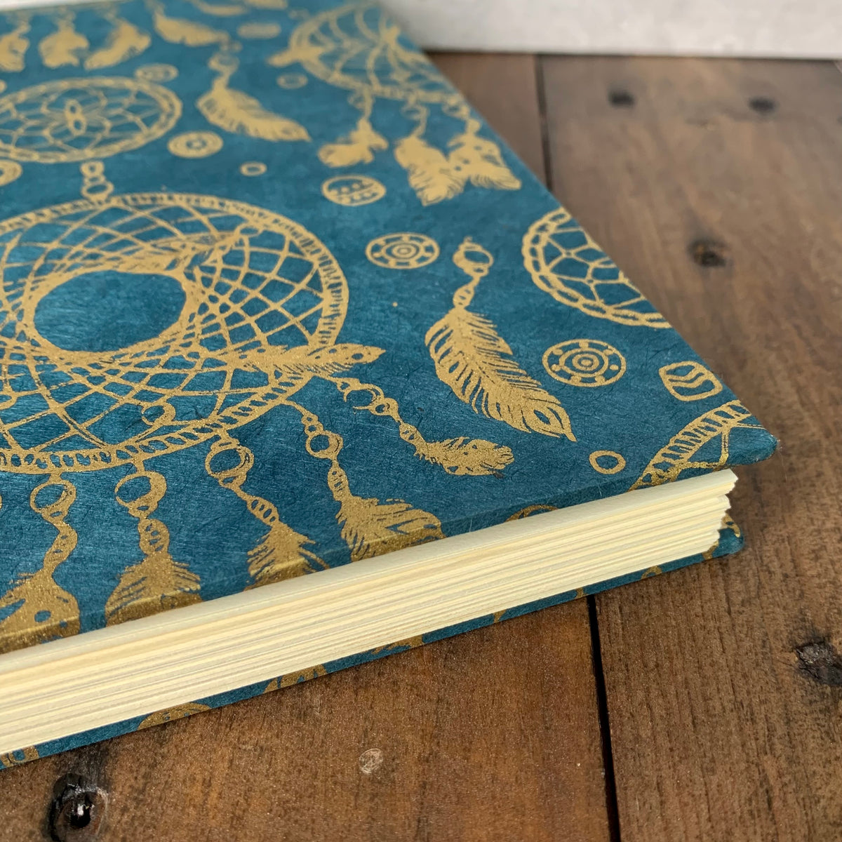 Coptic Stitch | Gold Dream Catchers