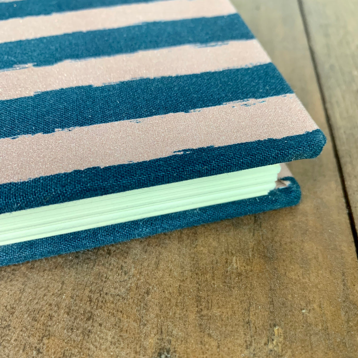 Fabric Covered Journal | Pink & Blue Stripes